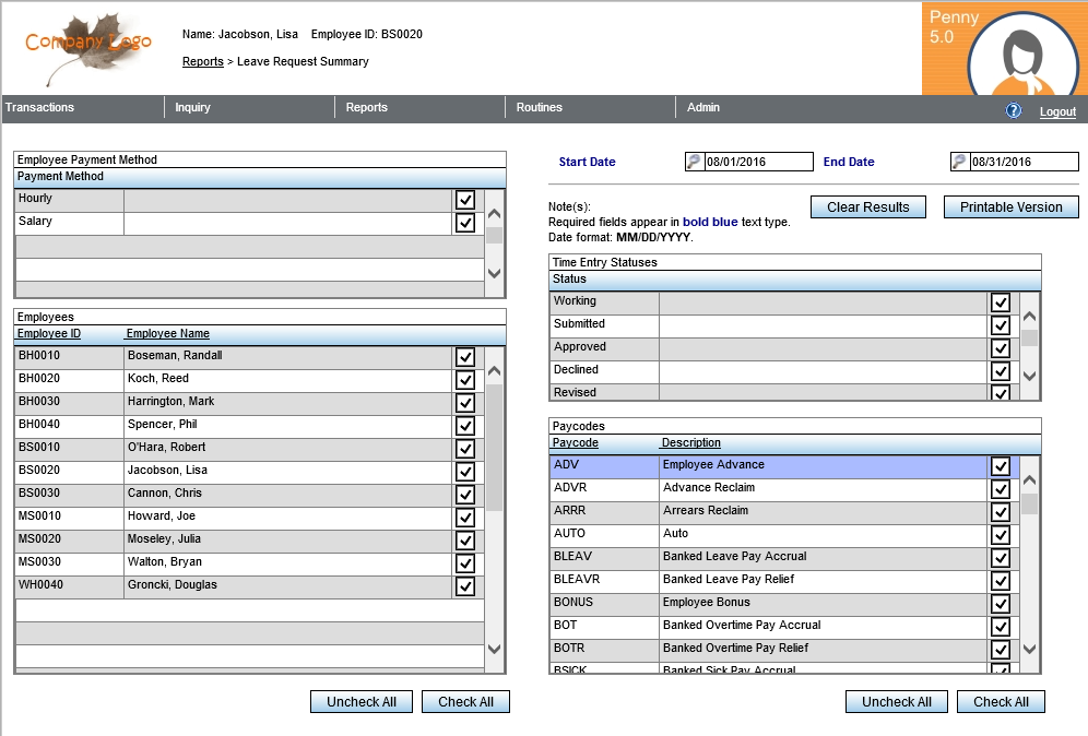 LeaveRequestSummary